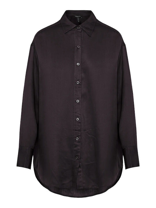 Women's Monochrome Long Sleeve Shirt Black