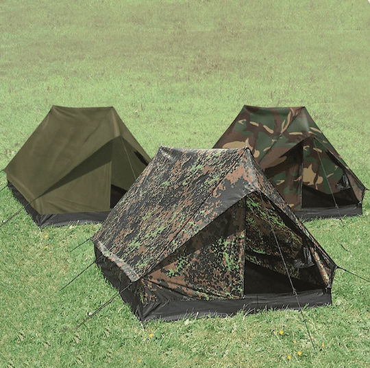 Mil-Tec Camping Tent Mountaineering Khaki 4 Seasons for 2 People Waterproof 1500mm 205x145x100cm