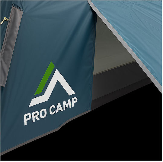 Pro Camp Дарвин 3 Автоматична Къмпинг Сцена Igloo Сини с Двойна плат 3 Сезона за 3 Хора 200x200x130см