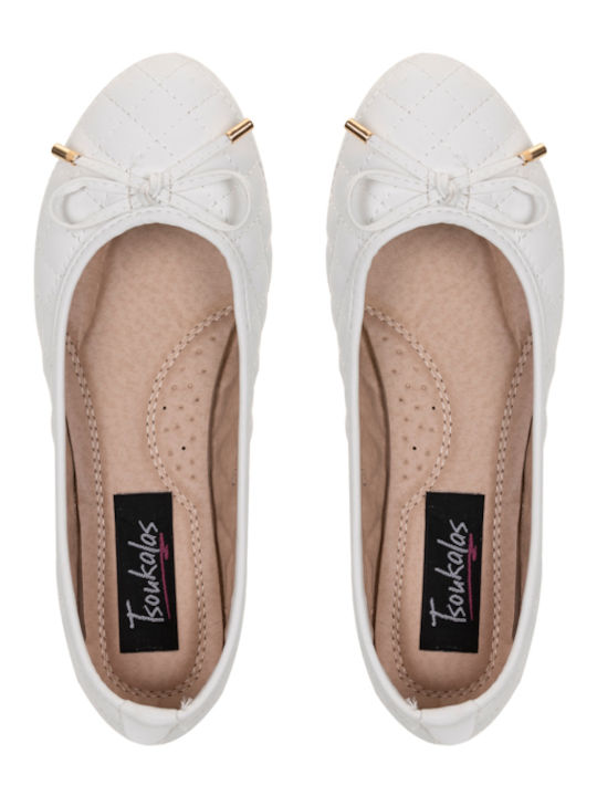 Damen Ballerinas in Weiß Farbe