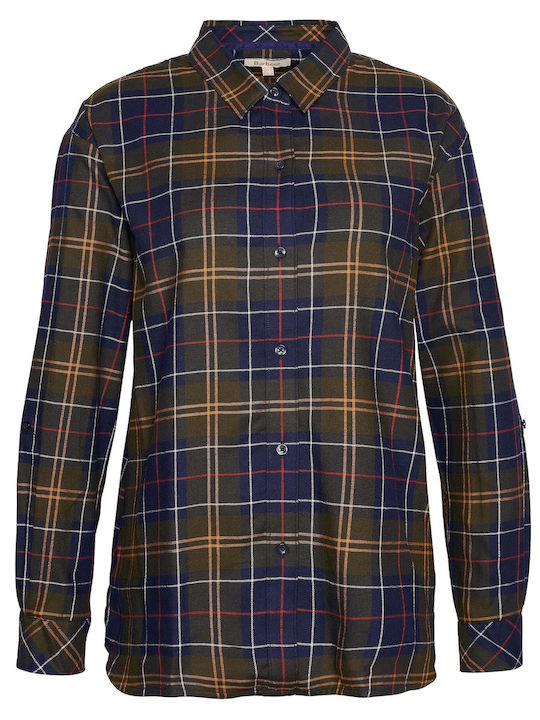 Langärmelig Damen Hemd Tartan Geprüft