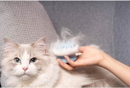 M-Pets Soft Гребен Medium за дългокосмести кучета за Почистване на Козина Син