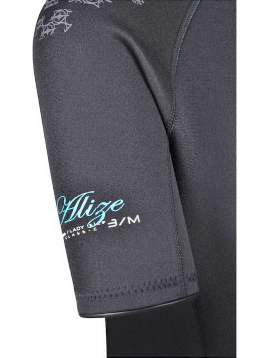 Beuchat Alize Shorty Collar Моношорт Водолазен Костюм Двойно Подплатен С Цип Черен 3мм