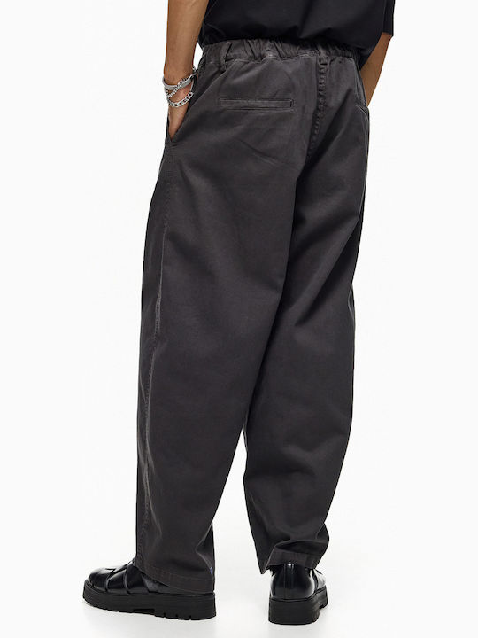 Men's Elastic Jeans Pants with Loose Fit Black