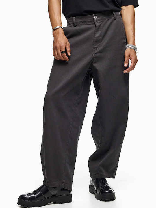 Men's Elastic Jeans Pants with Loose Fit Black