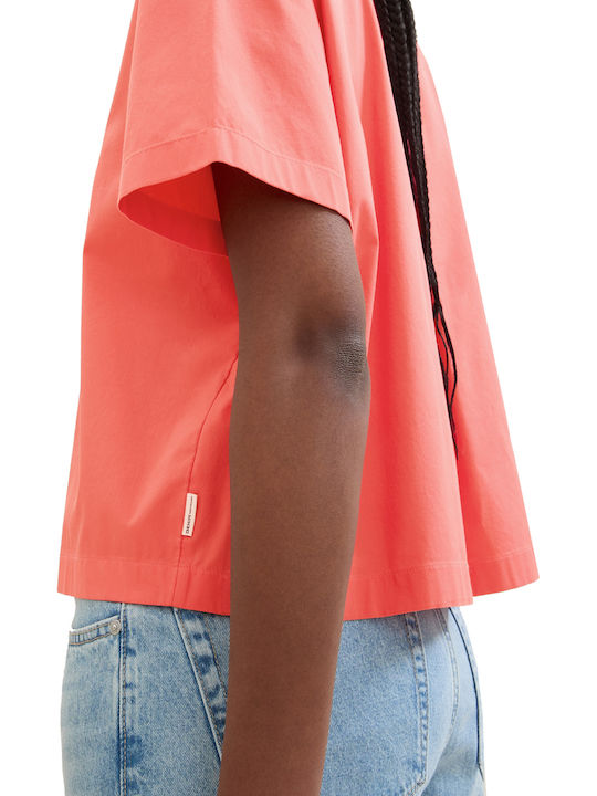 Kurzärmelig Damen Hemd Coral