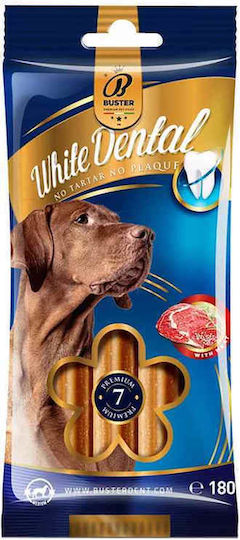 Buster Dent Premium Dental Sticks Beef Dog Dental Stick against Bad Breath for Large Breeds 180gr 28pcs