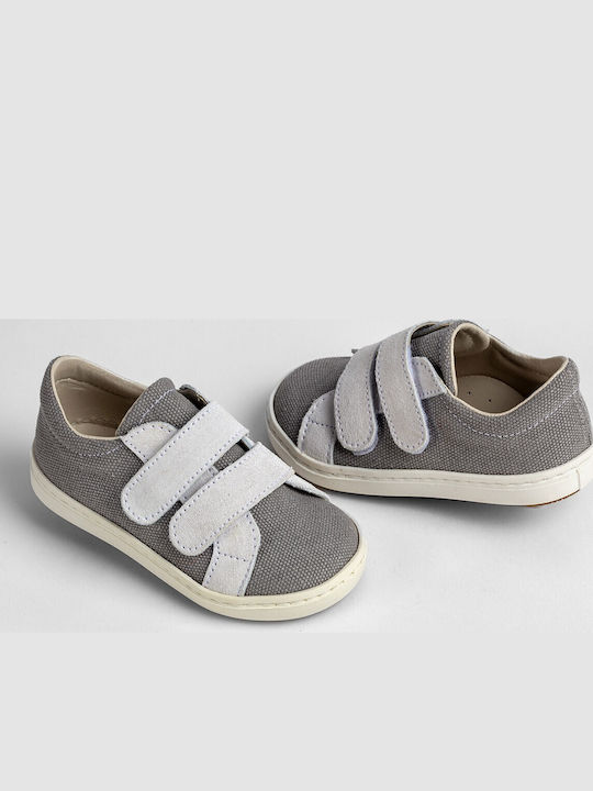 Ever Kid Βαπτιστικά Δερμάτινα Sneakers Γκρι
