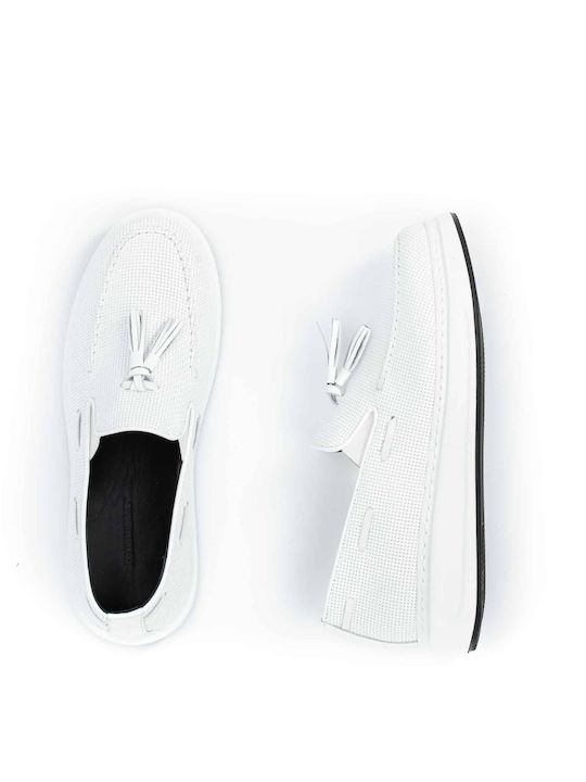 Мъжки мокасини в Бял цвят