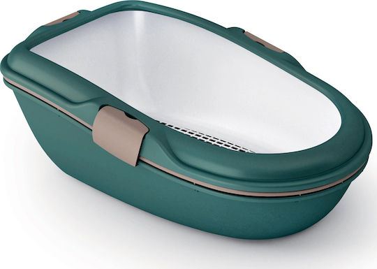 Stefanplast Furba Chic Maxi Λεκάνη Γάτας με Κόσκινο Πράσινη Μ69.5 x Π47 x Υ26cm