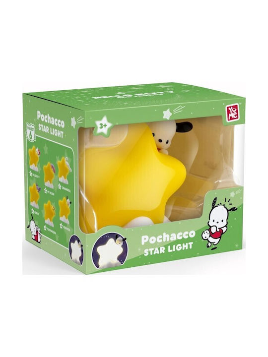 YuMe Toys Kinder Dekorative Lampe Hello Kitty & Friends - Pochacco Gelb 5x5x9εκ.