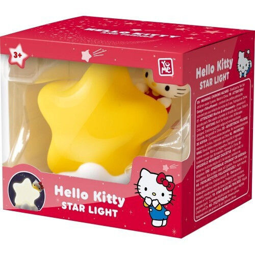 YuMe Toys Kinder Dekorative Lampe Hello Kitty Gelb 5x5x9εκ.