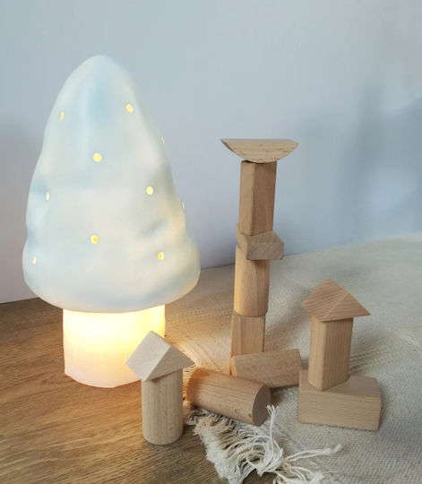 Egmont Led Kids Decorative Lamp Egmont Green 15x15x28εκ.
