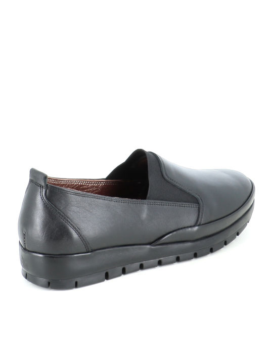 Γυναικεία Slip-On Δερμάτινα Μαύρα