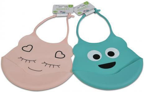 Cangaroo Baby Bib Nugget Waterproof Bib Silicone with Button & Pocket Blue 108215