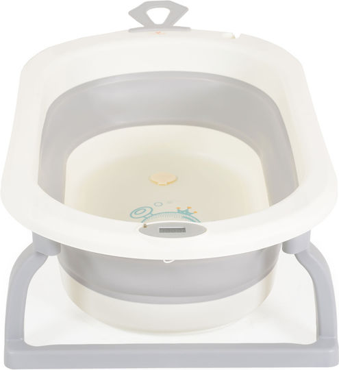 Cangaroo Faltbare Babybadewanne mit Thermometer Orange