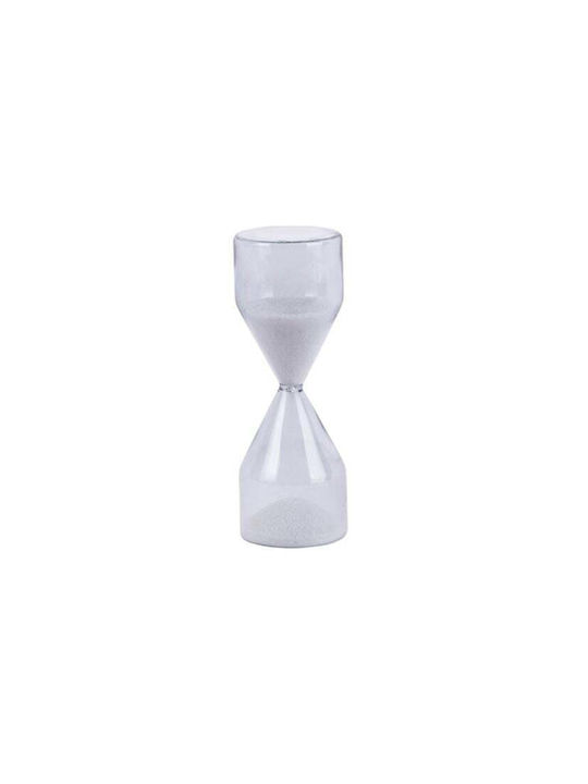 Present Time Διακοσμητική Κλεψύδρα Γραφείου από Γυαλί 18x6εκ. σε Λευκό χρώμα