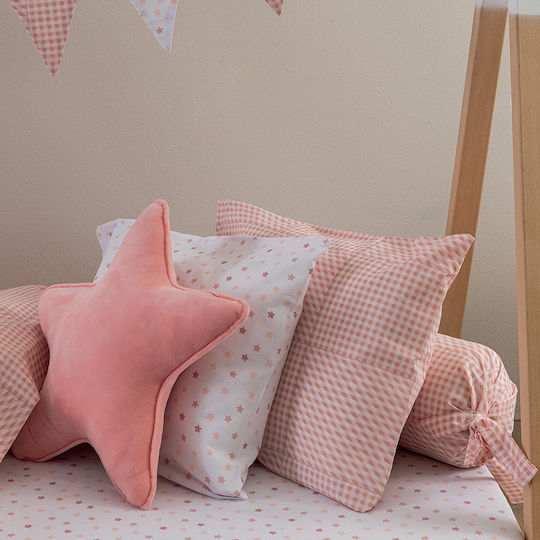 Palamaiki Чаршаф Единично с Ластик Памук BB100 Rose 110x200см