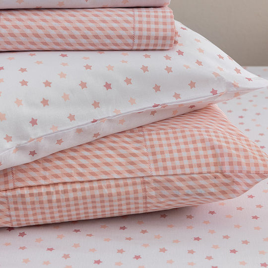 Palamaiki Sheet Single Cotton BB100 Rose 170x260cm