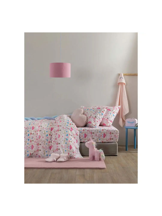 Palamaiki Bettwäsche-Set Einzel Baumwolle MK772 Rosa 170x260cm 3Stück