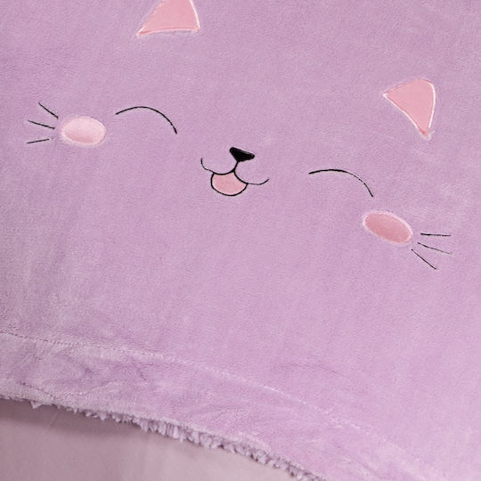 Nima Decke Samt Pink 220x160cm