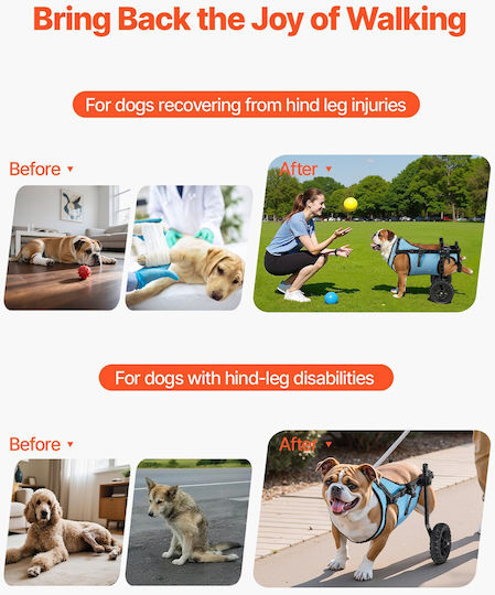 Vevor Dog Carrying Light Blue Stroller for 15kg Pets