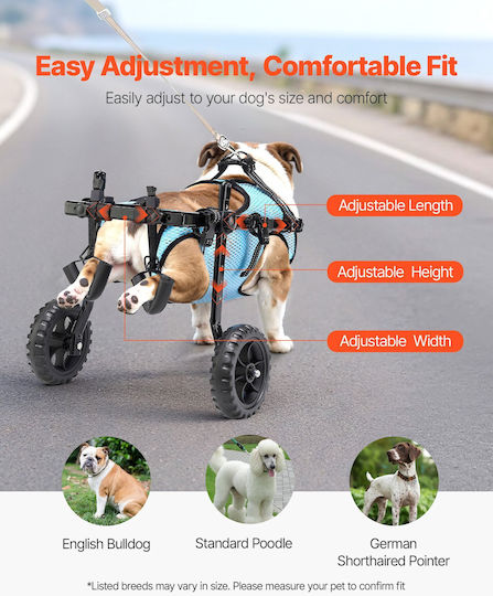 Vevor Dog Carrying Light Blue Stroller for 15kg Pets