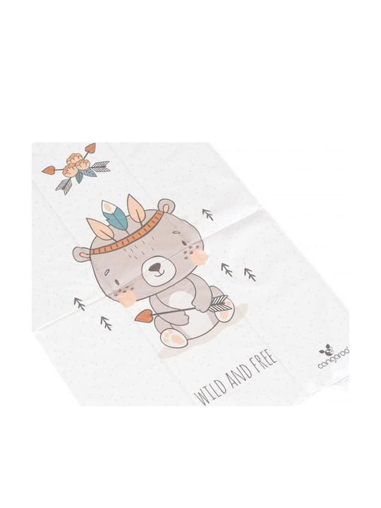 Cangaroo Soft Changing Pad Bear din Plastic Alb pentru pat 40x60cm