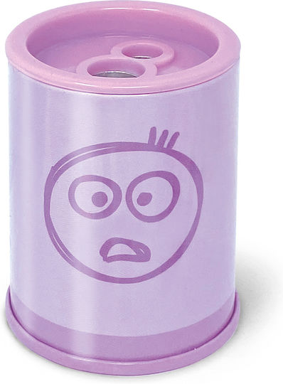 Pencil Sharpener 2 Holes Container Pastel 6 Models 24 Pcs Display