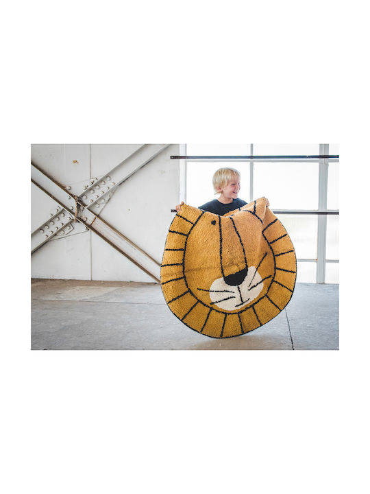 Tapis Petit Lion Детско килимче Кафяв Кръгло с диаметър 100см