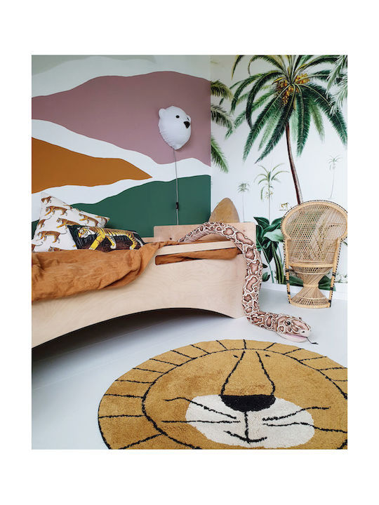 Tapis Petit Lion Детско килимче Кафяв Кръгло с диаметър 100см