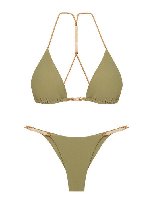 Triangle Bikini Top Green