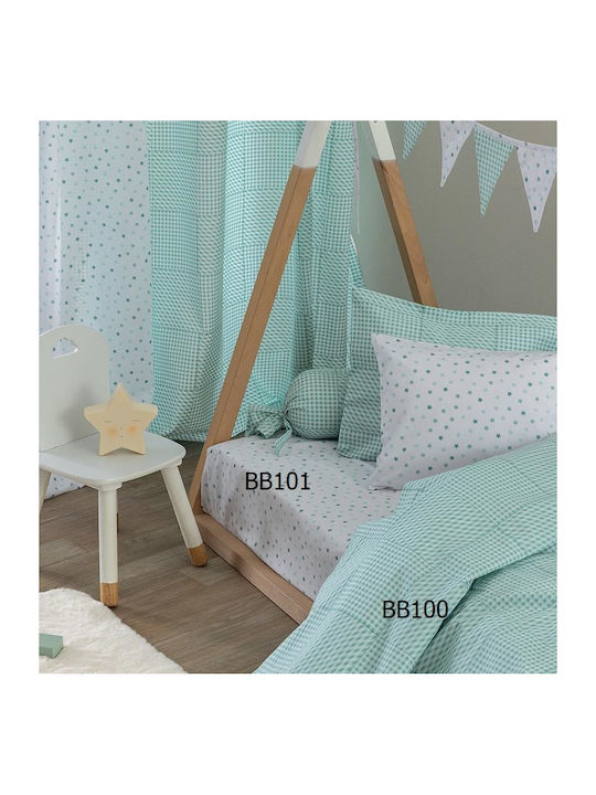 Palamaiki Kids Cotton Pillowcase Set 52x72cm Turquoise