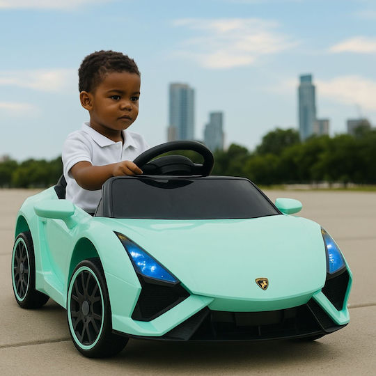 Lamborghini Mașină Cu Un Loc Cu Telecomandă 12 Volți Turcoaz Pentru 4+ Ani