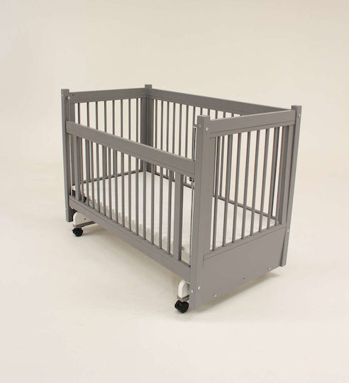Hanah Home Babybett Grau mit Matratze 68x127cm