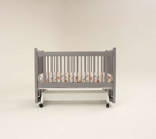 Hanah Home Babybett Grau mit Matratze 68x127cm