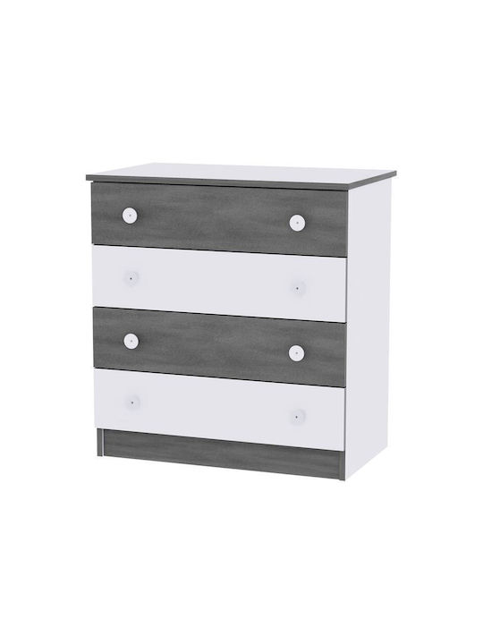 Βρεφική Συρταριέρα με 4 Συρτάρια White/Milky Green 81x50x86cm