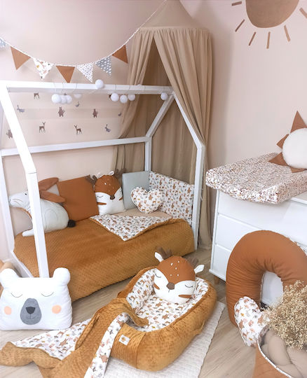 Baby Star Σετ Κούνιας Forest Friends Καφέ 3τμχ