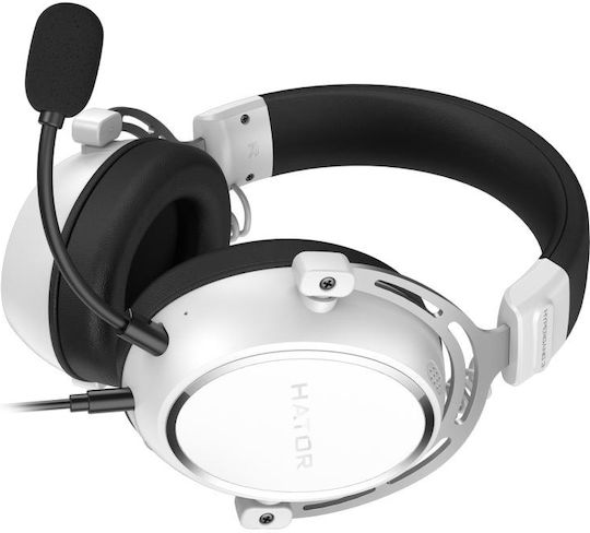 HATOR Hypergang 3 Over Ear Gaming Headset με σύνδεση 3.5mm Λευκό for Nintendo Switch / PC / PS4 / PS5 / XBOX