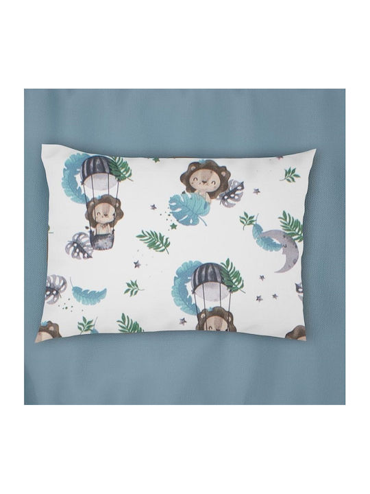 Baby Pillowcase Bebe Lion 534 35x45 Green 100% Cotton