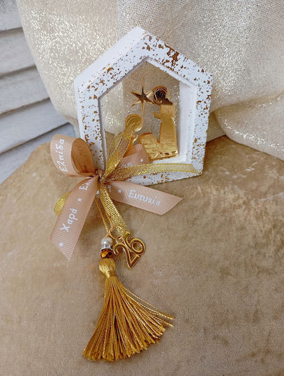 By Anastasia's Art Creations Tischplatte Glücksbringer Startseite Weiß Keramik 1Stück
