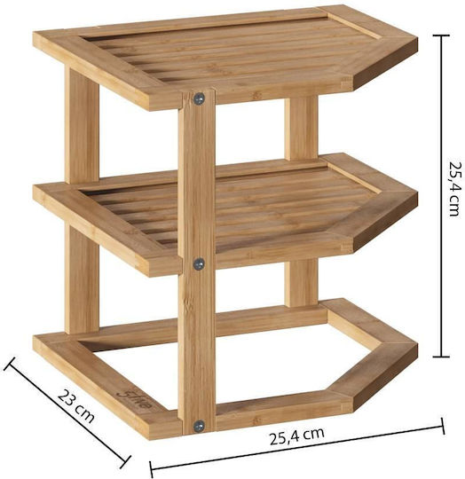 5Five Επιτραπέζια Βάση Angle Ξύλινη 25.4x23x23εκ. Μπεζ