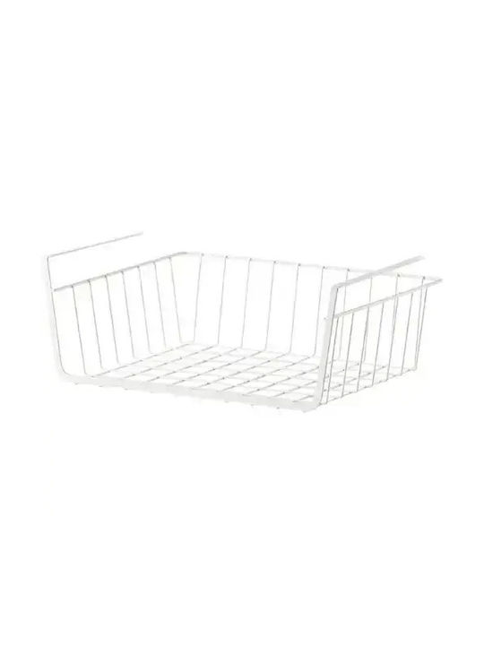 SDS Kitchen Organizer Racks Metallic in White Colour 26x40.5x13.5cm
