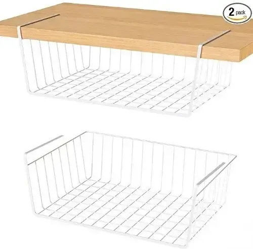 SDS Висящо Металик Рафт 40.5x26x13.5см Бял