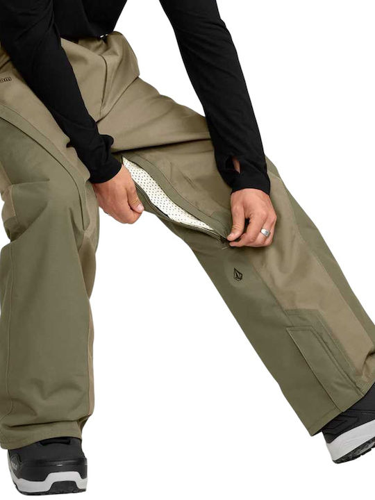 Volcom Kleveland G1352609-MIL Men's Trousers for Ski & Snowboard Green