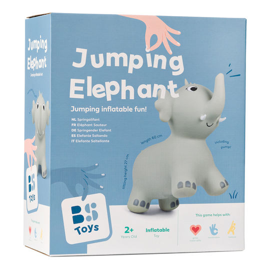 BS Toys Hoppers Elephant For 2+ Years Gray 42cm