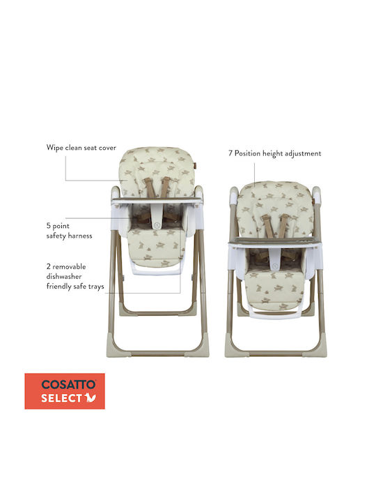 Cosatto Pip 0+ Klappbarer Baby Hochstuhl mit Höhenverstellbar Lollop