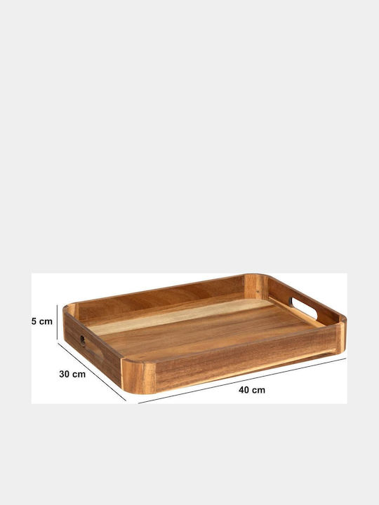 Ξύλινος Δίσκος Σερβιρίσματος 40x30x5cm