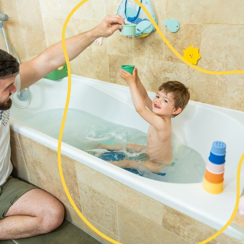 Badabulle Set of 7 Stackable Baby Bath Toys