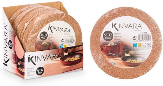 Atmosphera Round Cork Placemat Beige 18cm